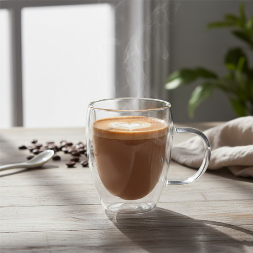 Double Glass Plain Cup - Medium - feature image