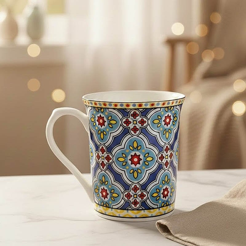 Flowers Design Bone China Tea Mugs - feature image